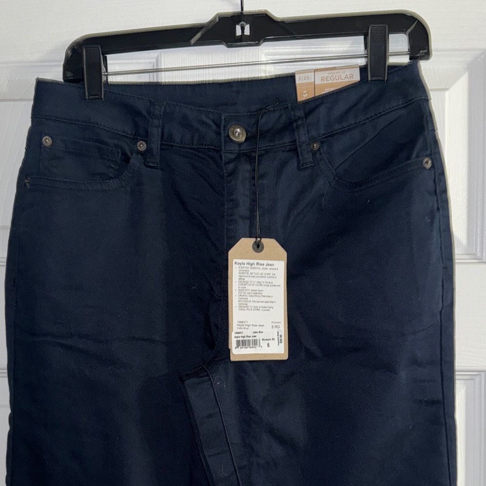 Prana Women's High Rise Jeans - Navy Blue - Picture 2 of 7